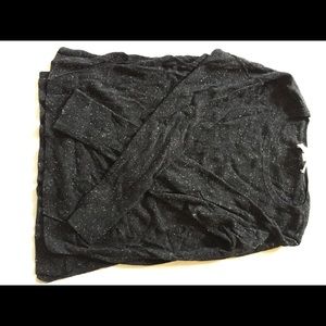 Black sweater with white flecked pattern